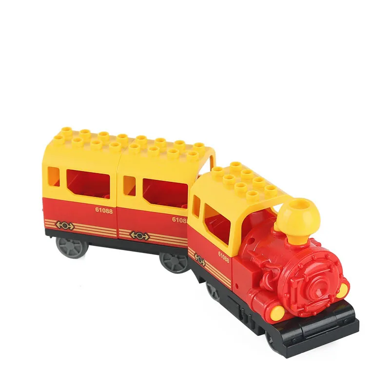 Electric Locomotive Train Toys Large Particles Building Blocks Compartment Accessories Compatible Children birthday Gift