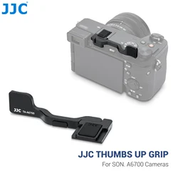 JJC Deluxe Metal Thumb Up Grip for Sony A6700 Camera Finger Grip Metal Thumb Up Hot Shoe Hand Grip Hotshoe Made Bracket Cover