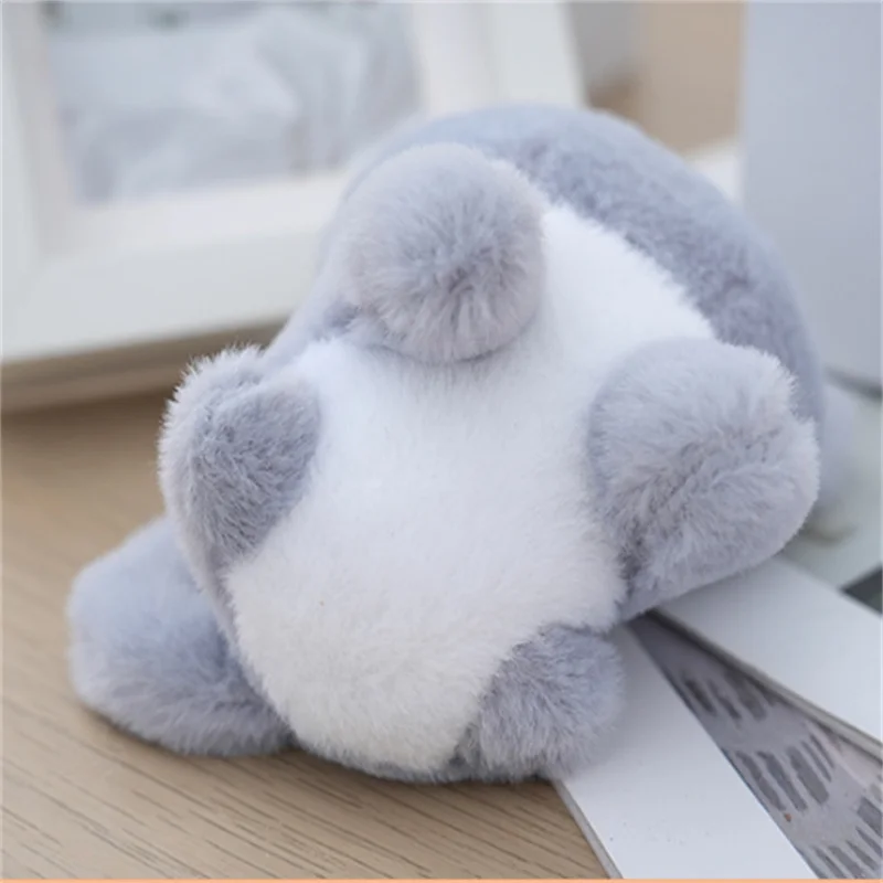 1 個 12 センチメートルかわいいぬいぐるみ猫のおもちゃ人形キーリングデスクトップ装飾黒猫キーホルダーギフト漫画バッグ装飾品