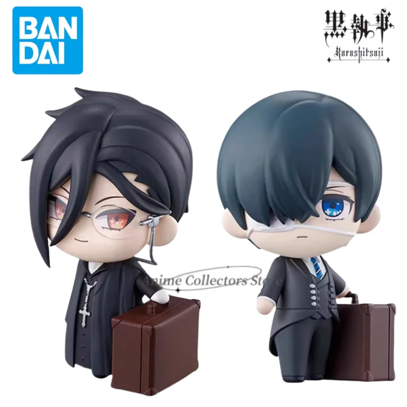 

В наличии оригинальный Bandai Tekupiku Black Butler Ciel Phantomhive Sebastian·Michaelis аниме фигурка игрушки модель украшения Коллекционная