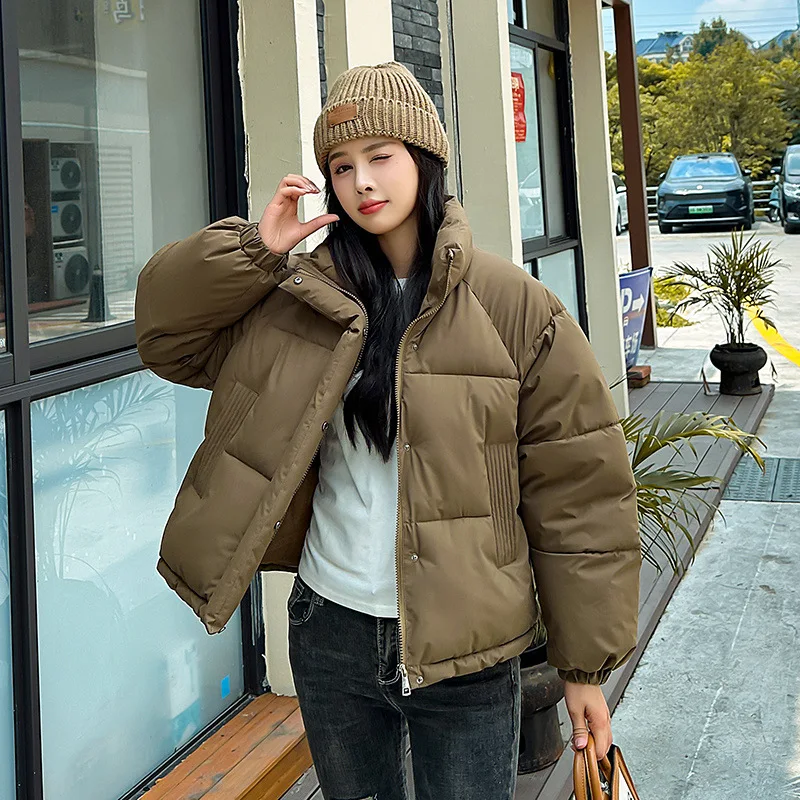 Inverno oversize solto jaqueta feminina grosso para baixo algodão acolchoado casaco 2024 nova moda coreana manga longa parka streetwear outerwear