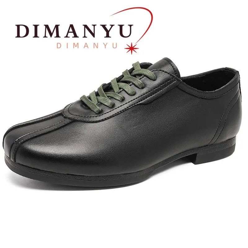 

Men's German Training Shoes Genuine Leather 2026 Spring New British Style Casual Shoes Men's Flat Retro Sneakers Men