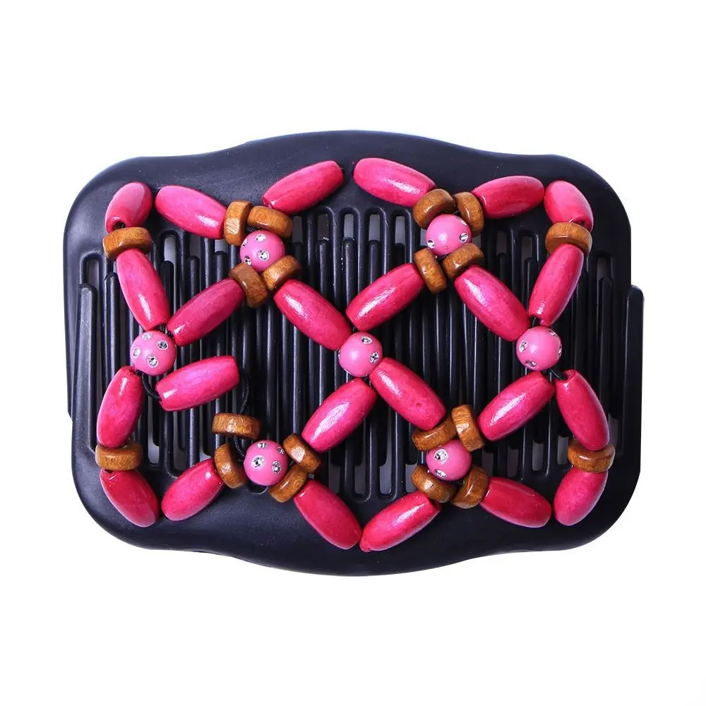 

New Plastic Double Row Comb Wood Put in a hairdo Hair Comb Hair Clip Women