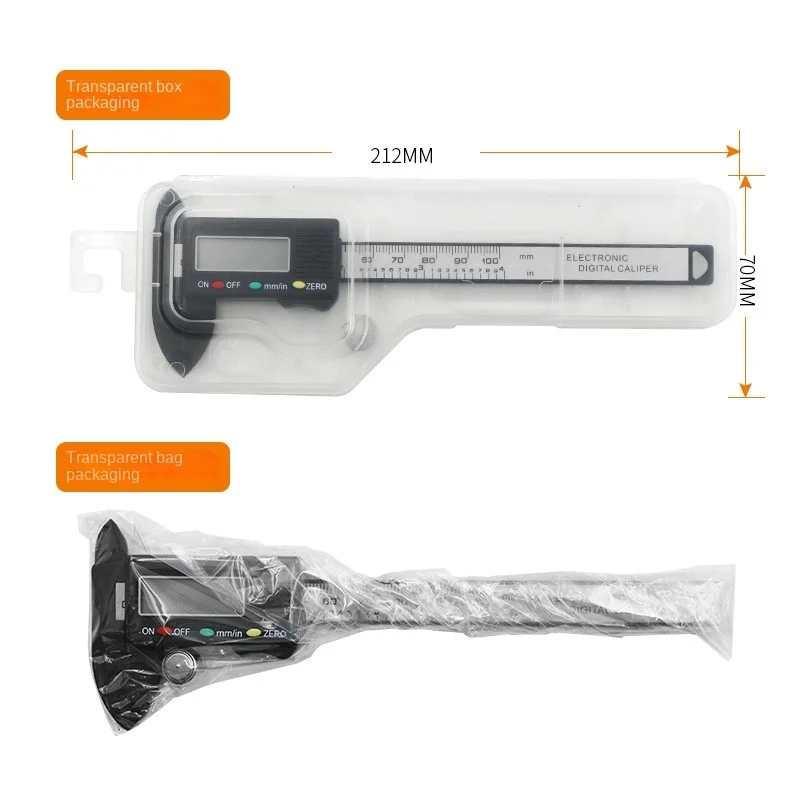 Calibrador Digital electrónico de fibra de carbono, calibrador Vernier de 100mm, Micrómetro de diámetro, herramienta de medición, regla Digital
