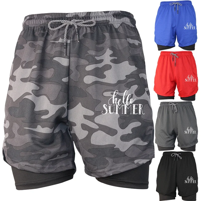 

Мужские спортивные шорты с принтом паука, компрессионные спортивные шорты 2 в 1, повседневные спортивные шорты для бега и тренировок