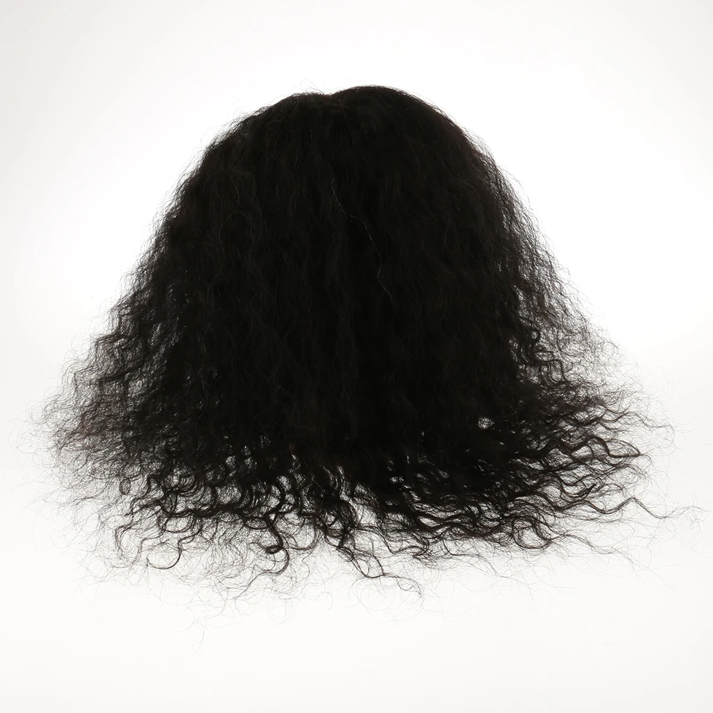 Hairdressing Training Mannequin Head with Mixed Hair Practice Styling Tool Realistic Silicone Head for Wigs Display