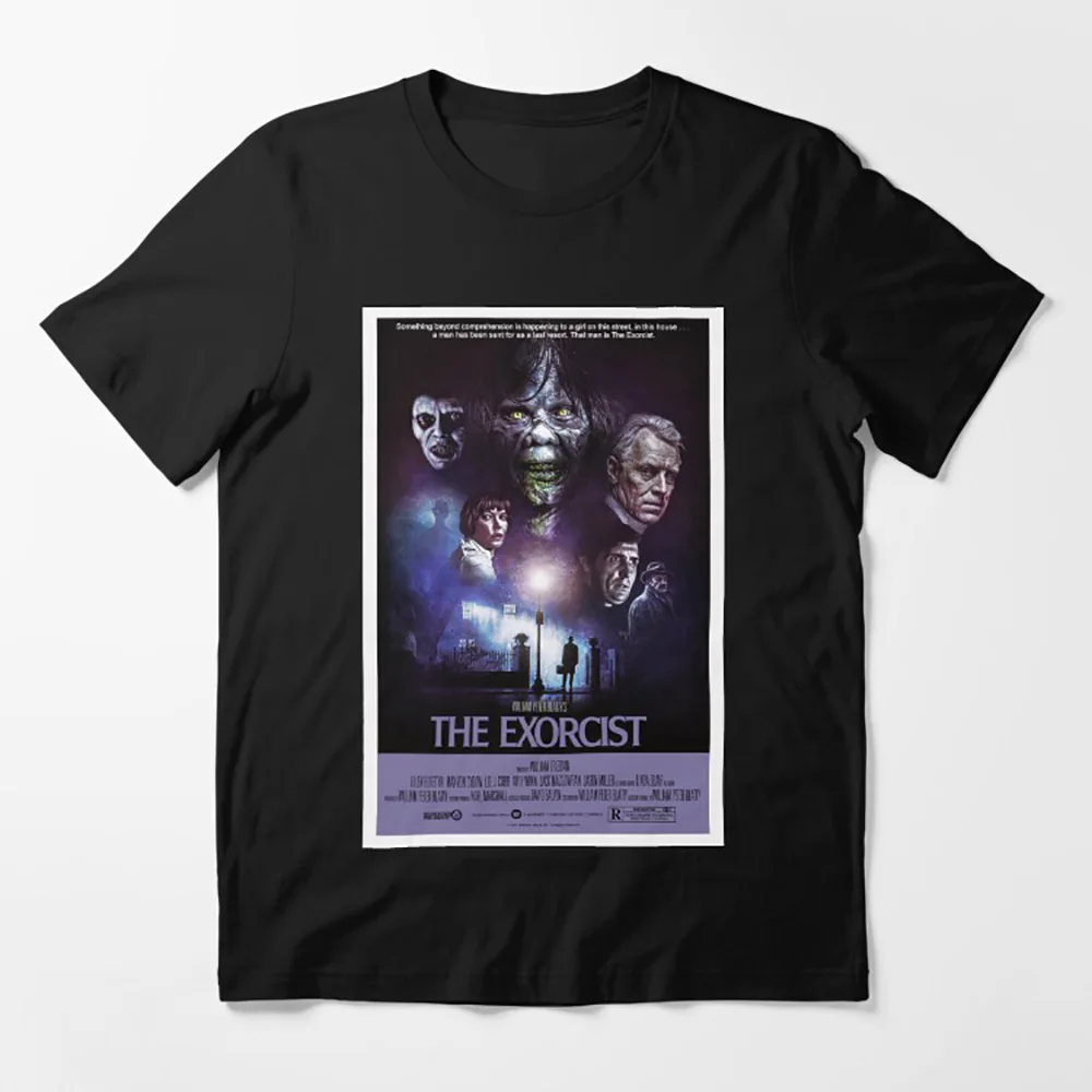 

THE EXORCIST Vintage film 1225 Sacry Halloween Gift t shirt for man Supernatural Horror Movie Graphic Clothes All size Tops