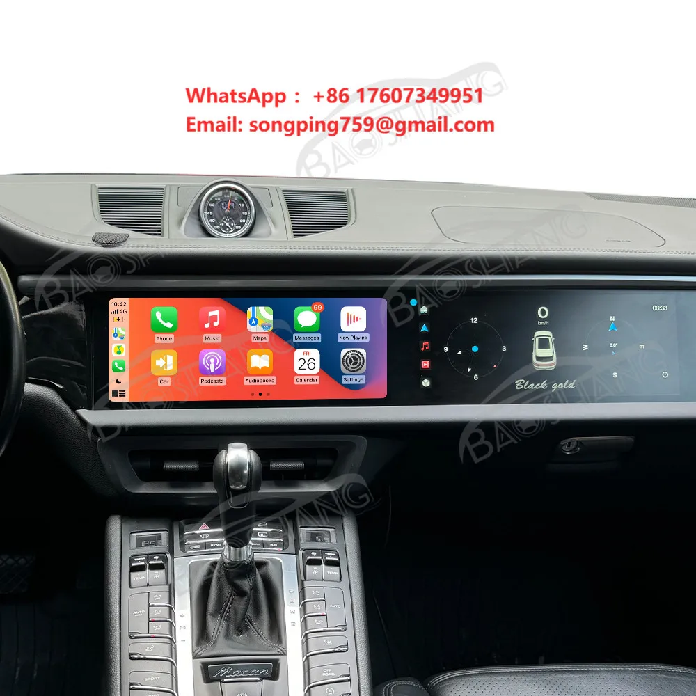 New Arrival 12.3 Inch  Android Car Radio GPS Navigation Multimedia  Player for Porsche Macan 2014- 2017 Upgrade 2024 Dual Screen