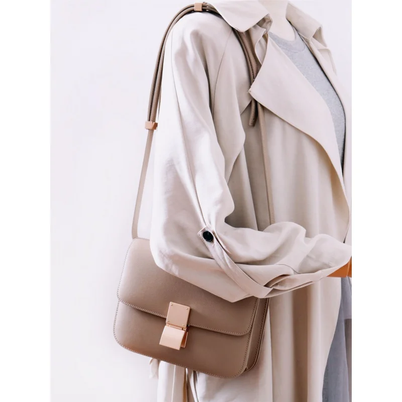 Women’s Genuine Leather Shoulder Bag 2024 Trend Brand Small Square Bags Luxury Designer Handbag Fashion Messenger Tofu Bags