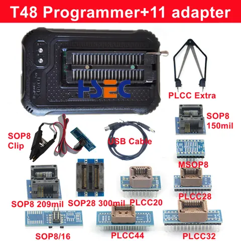 100% Oringinal T48 nand Programmer XGecu [TL866-3G] Universal USB Bios SPI Drive flash tl866ii plus EEPROM emmc adapter socket