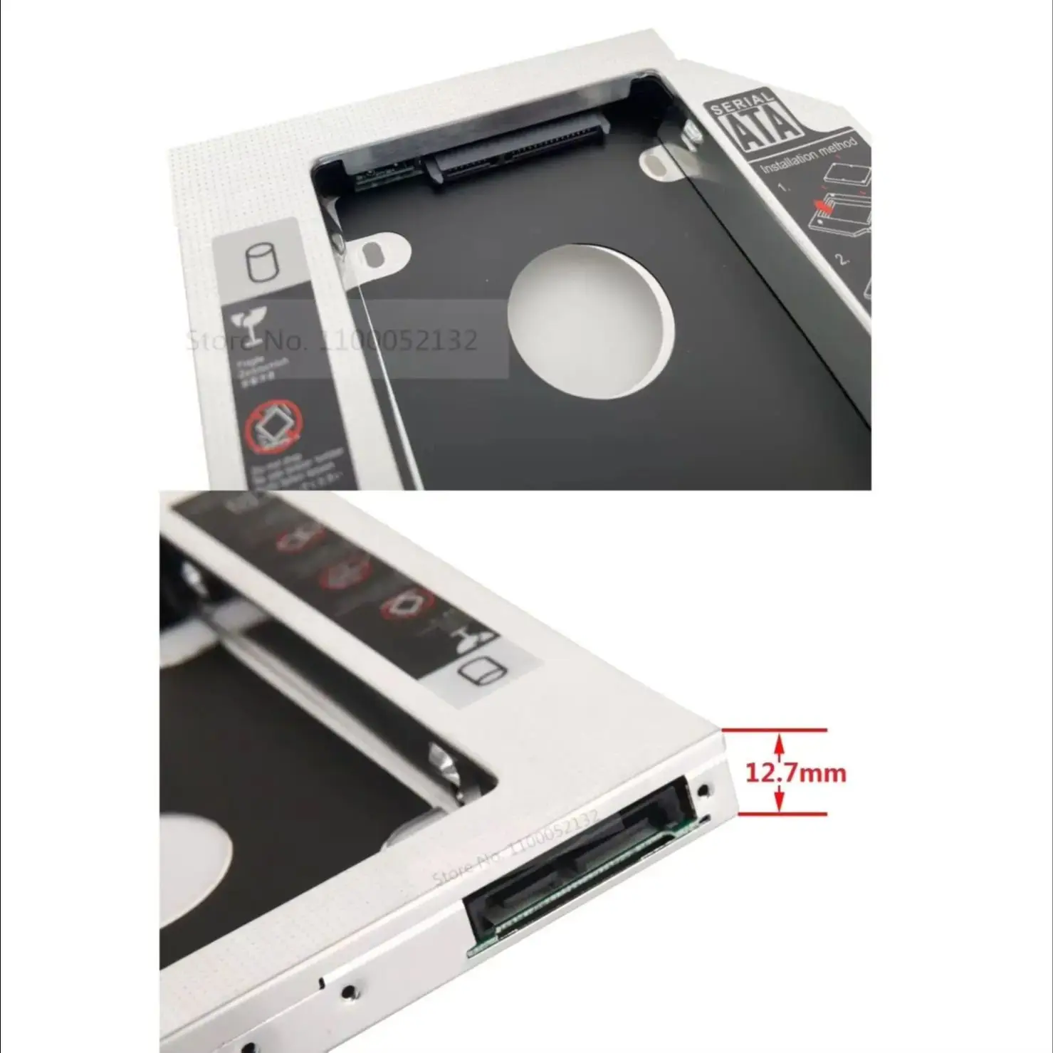 2nd 2.5 Hard Drive HDD SSD Optical bay Caddy Frame Bracket for Asus N56 N56V N56D N56JR N56VJ N56VM N56VZ N53 N53JF N53SN N54SV