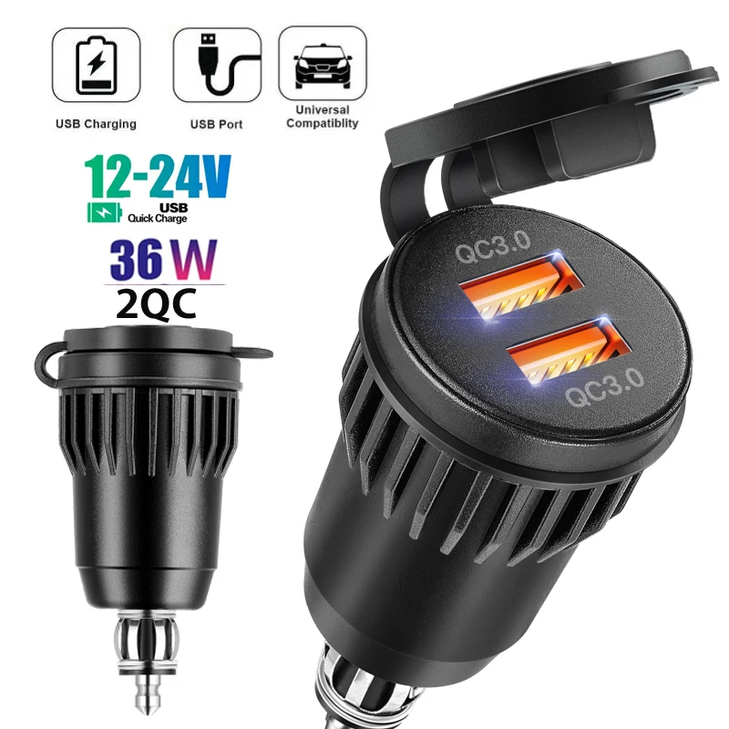 QC 3.0 usb car socket charger usb marine charging port for audi a4 b8 a6 c7 a3 8p a5 q5 audi rs3 8v  golf mk7 accessories