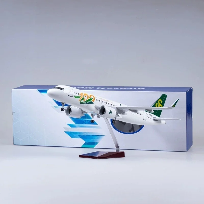 47 CM schaal vliegtuigen A320 met Spring Airways gegoten Hars vliegtuig speelgoed Collectie Speelgoed en Hobby Display Decoratie Geschenken
