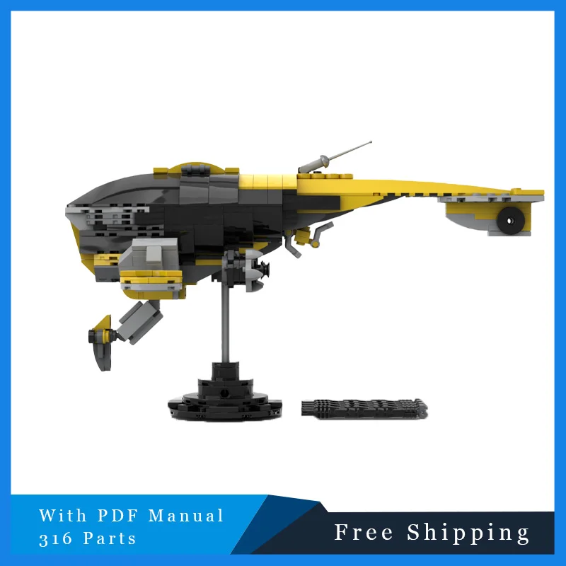 

316 шт. MOC креативная космическая серия, желтая интеллектуальная модель строительного блока с обнаружением, детский набор игрушек для сборки «сделай сам», подарок на фестиваль