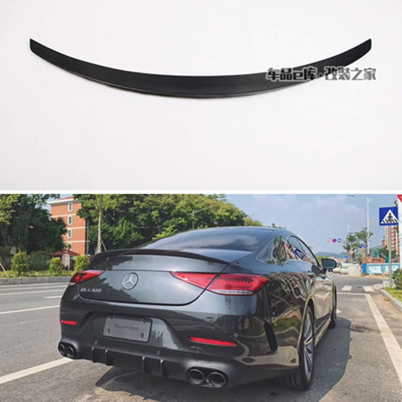 Cls Class Carbon Fiber Rear Trunk Boot Spoiler Wings For Benz W257 C257 Cls400 Cls550 Amg Spoiler 2018 2019