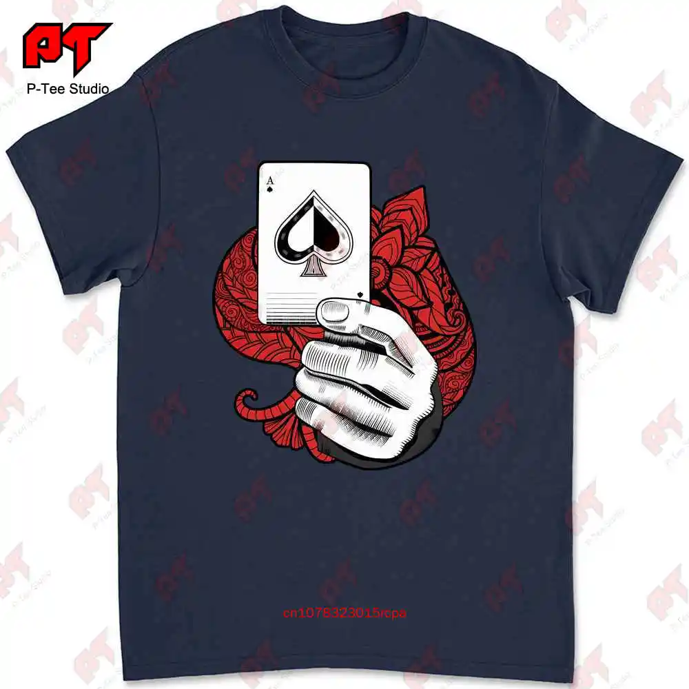 Poker Game Playing Cards Gambler Hands Casino Holdem T-shirt Tee T404