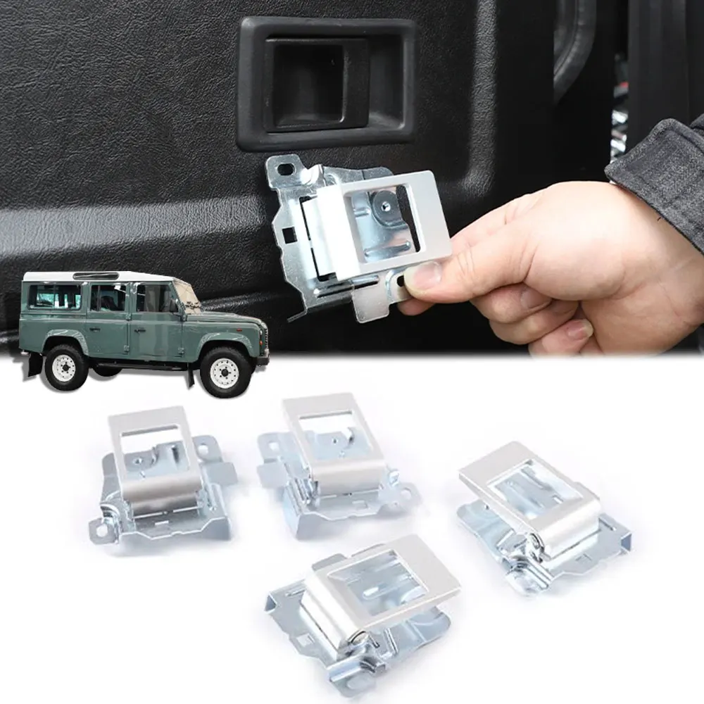 

For Land Rover Defender 90 110 130 204-2018 Aluminum alloy Silver Car Inside Door bowl handle decoration cover Car Accessories