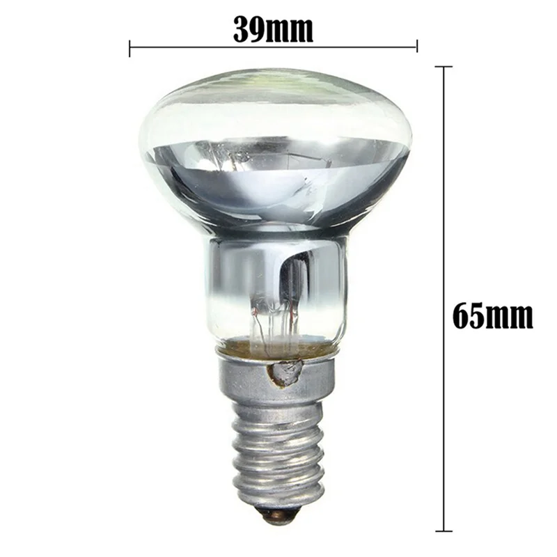 Y51A-Replacement Lava Lamp E14 R39 30W Spotlight Screw In Light Bulb Clear Reflector Spot Light Bulbs Lava Incandescent 2Pcs