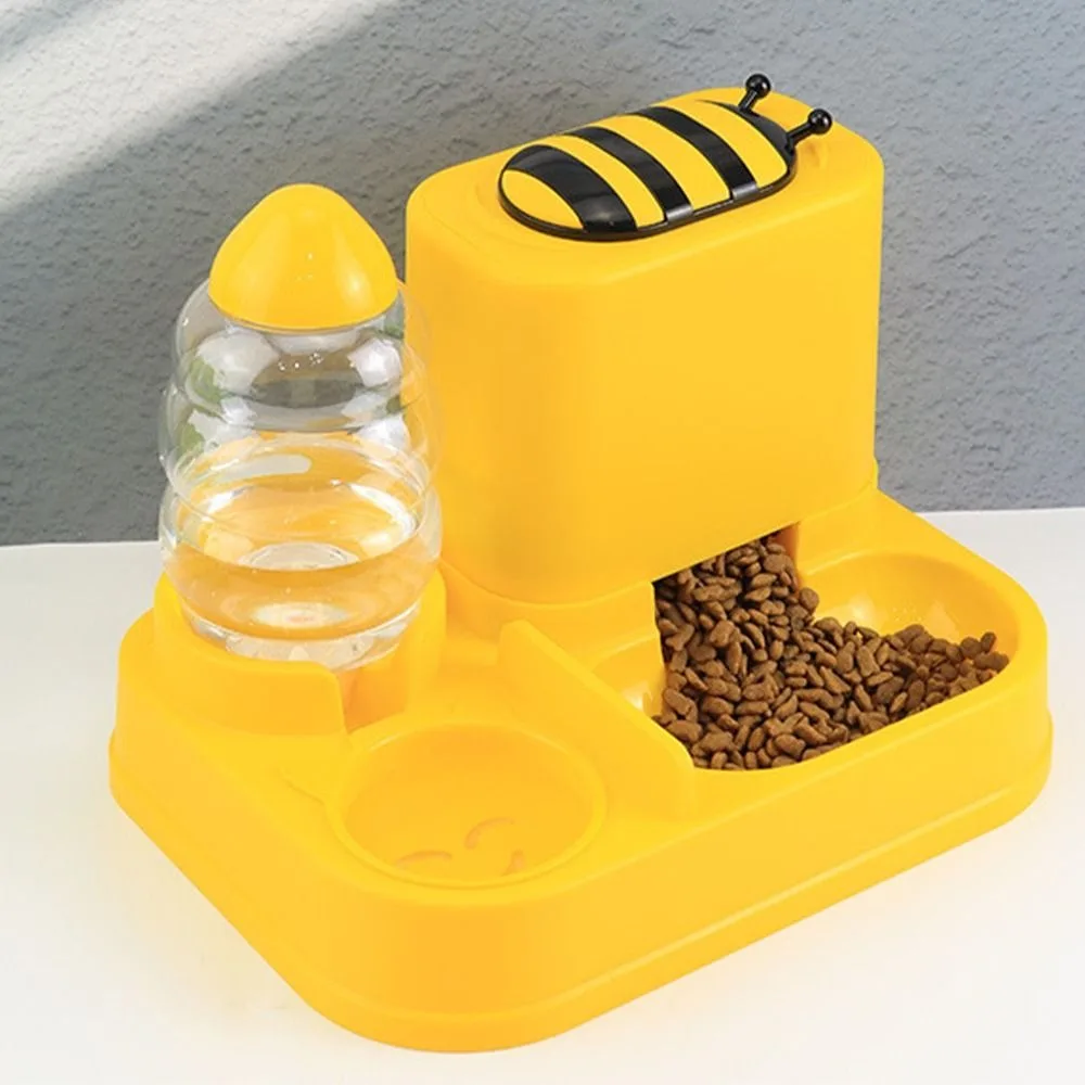 

Large Capacity Pet Automatic Water Dispenser Cute Anti-Slip Cat Feeding and Drinking Basin Detachable Multi-use