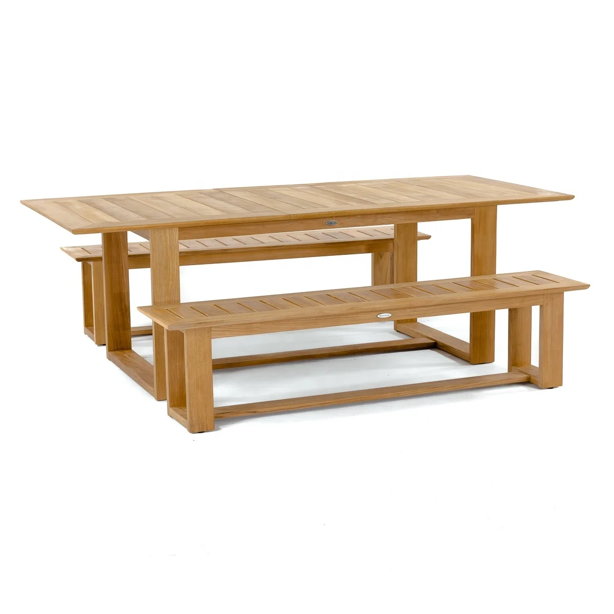 

Solid Wood Park Long Bench Canteen Restaurant Table Chair Set Garden Outdoor Bench Set