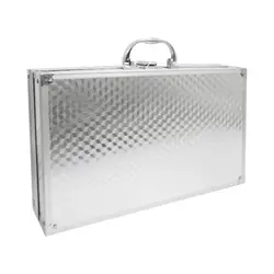 Portable Aluminum Tool Box Mic Toolbox Hard Shell Case Instrument Storage Case for Microphone Sound Card Mixer Accessories
