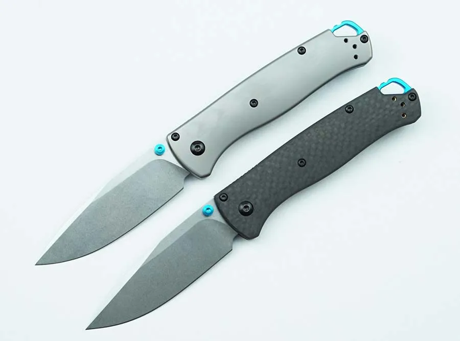 LEMIFSHE Blue Hard Box BM535-3 Folding Knife S90V Blade Carbon Fiber Handle Outdoor Camping Safari Survival Kitchen EDC Tools