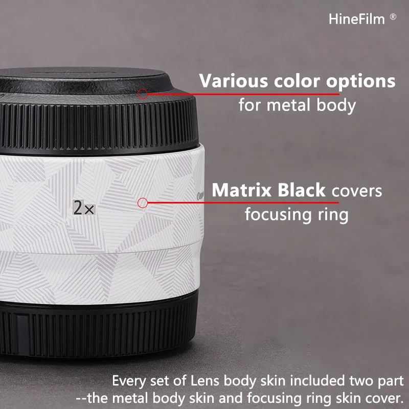 Hinefilm Skin For Canon RF 2X Teleconverter Lens Sticker Coat Wrap RF2X Lens Deal Skin Protective Skin