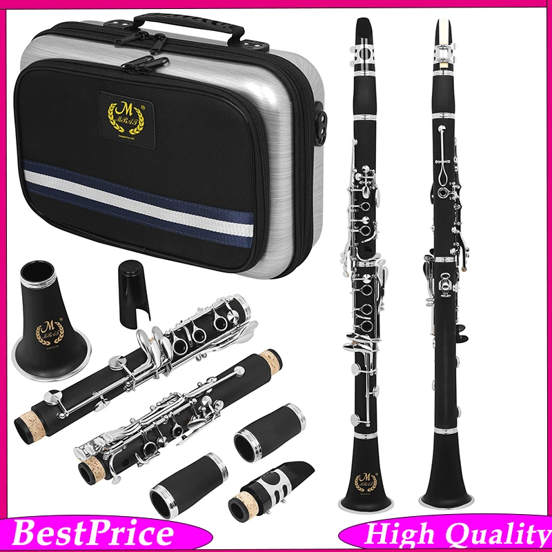 Bb Clarinet – 17 Keys, Ebony Body, Silver-Plated Keys, Dual 
