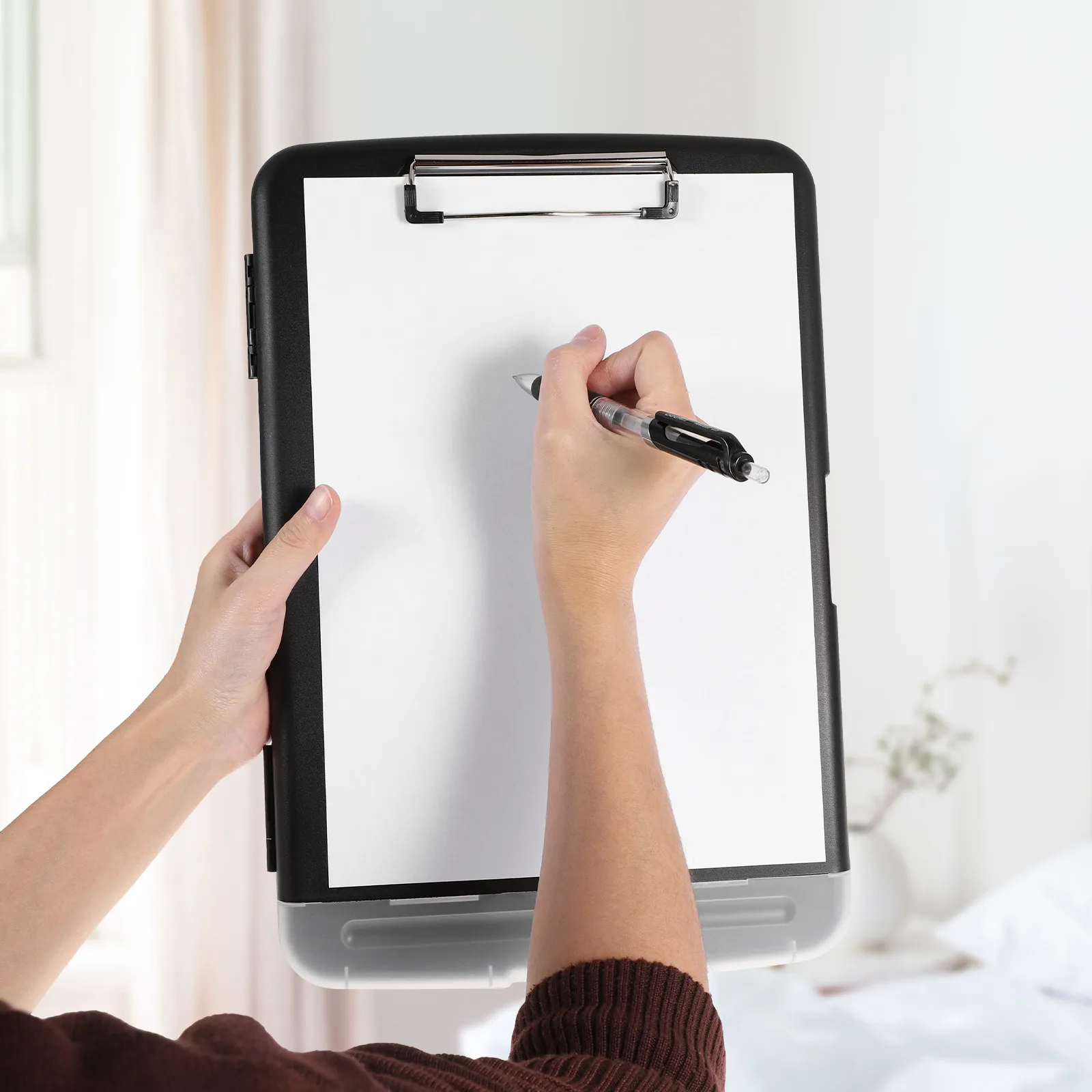 heavy-duty-nursing-clipboard-with-dual-compartment-storage-for-papers-pens-forms-bills-office-hospital-nurse-teacher-contractor