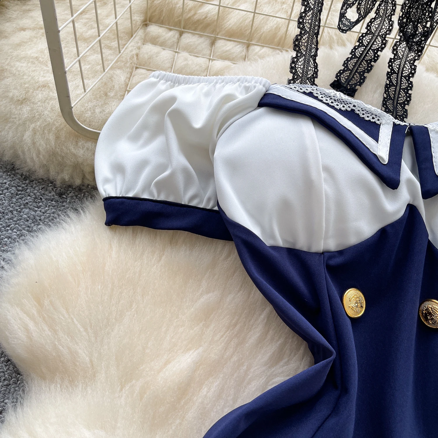 Chic vintage slash neck halter slim Elegante fata moda coreana Boho Sundress abbigliamento donna