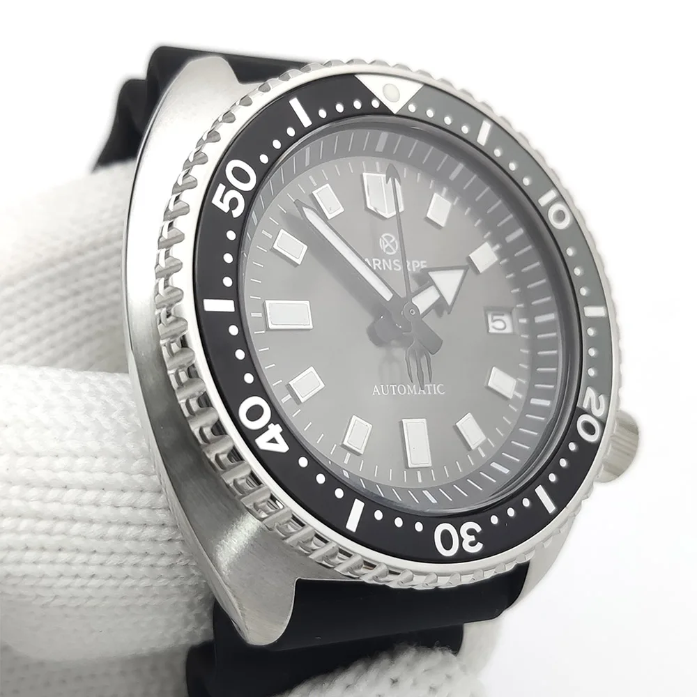 أحدث المألوف 45mm التلقائية الميكانيكية ووتش NH35 حركة رجال الأعمال ووتش C3 سوبر مضيئة