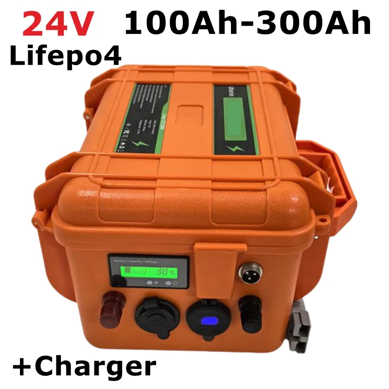

BMS 8S Batteria Lifepo4 24V 200Ah Аккумулятор 100Ah 120Ah 150Ah 180Ah 250Ah 300Ah для троллингового двигателя Инверная солнечная панель Лодка