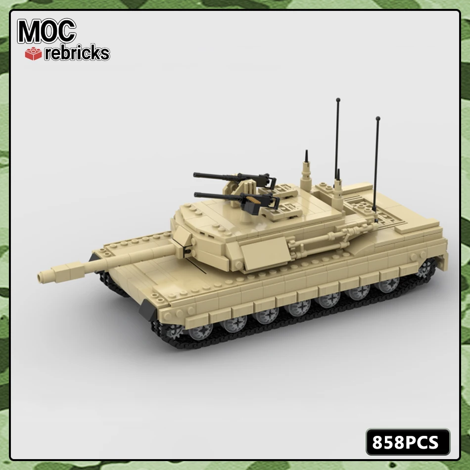 MOC Military Series WW Ⅱ M1 Abrams V2 Main Battle Tank Building Block Model  Originality DIY Kids Toys Hobbies Holiday Gifts