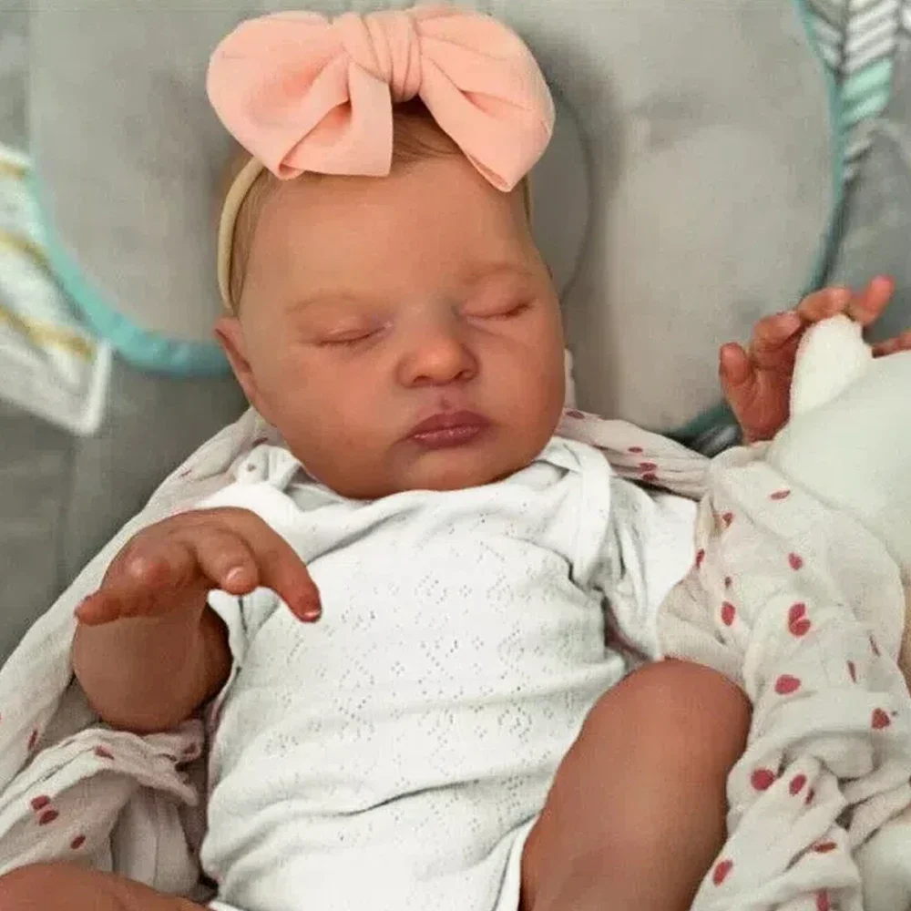 21インチ（52cm）塗装済み完成品リボーンドール ローラ ハンドメイド リボーン プレミー ベビー 新生児 キッズ おもちゃ フィギュア ギフト 女の子向け人形