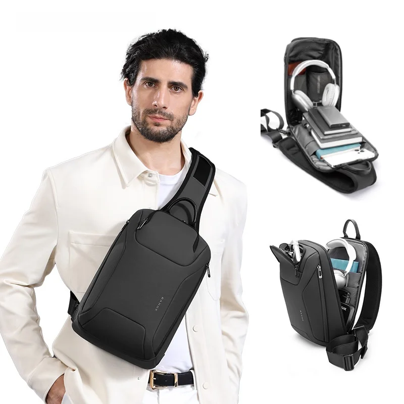 bange-men's-chest-bag-large-capacity-commuter-motorcycle-single-shoulder-crossbody-bag-korean-style-trendy-polyester