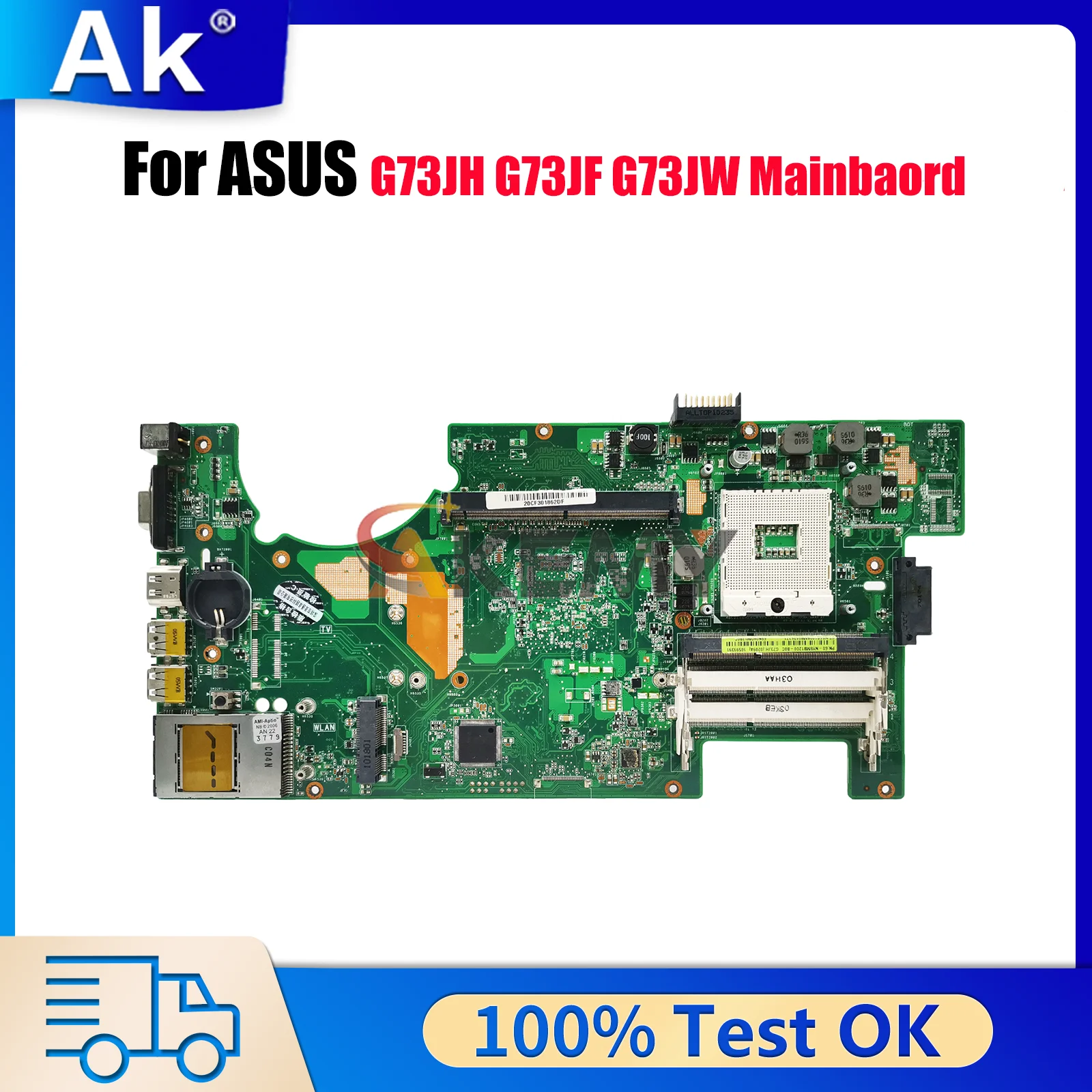 

G73JH Laptop Motherboard For ASUS ROG G73JH G73J G73JW G73JF Notebook Mainboard in stock 100% tests OK fast shipping Top quality