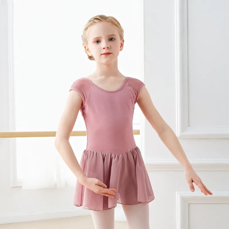 Girls Ballet Dress Dance Leotards Kids Gymnastics Leotard Sleeveless Ballet Tutu Ballerina Swimwear Training Dance Bodysuits