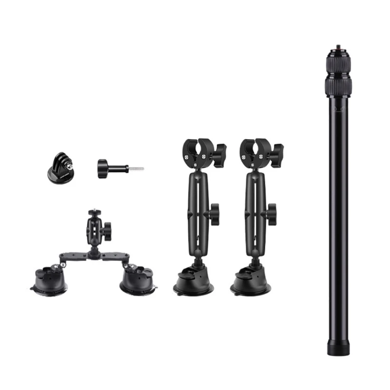 J6PA Suction Car Mount Set For Action Cameras,47.2inch Extension Included