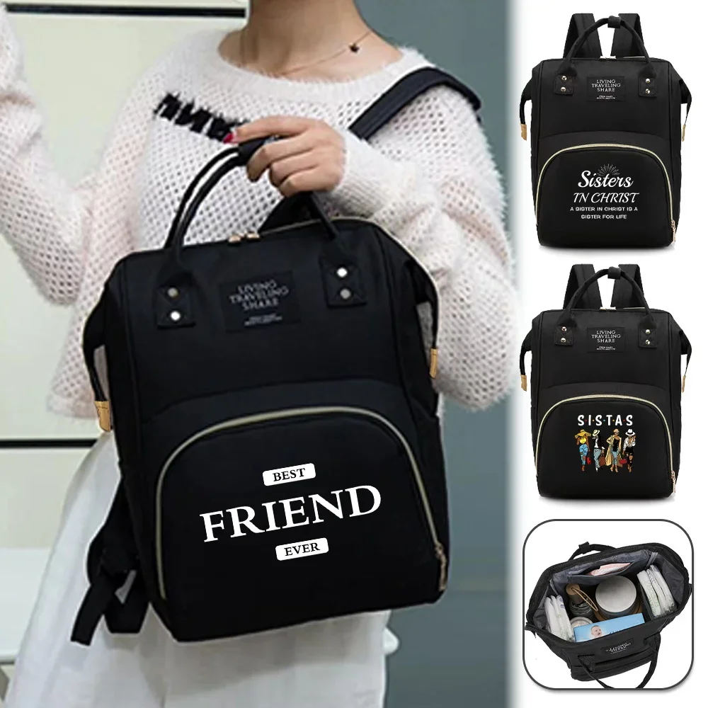Bottle Bag Diaper Bag Backpack Mommy Backpack Baby Care Organizer Sister Series Lightweight Large-capacity Travel Essentials