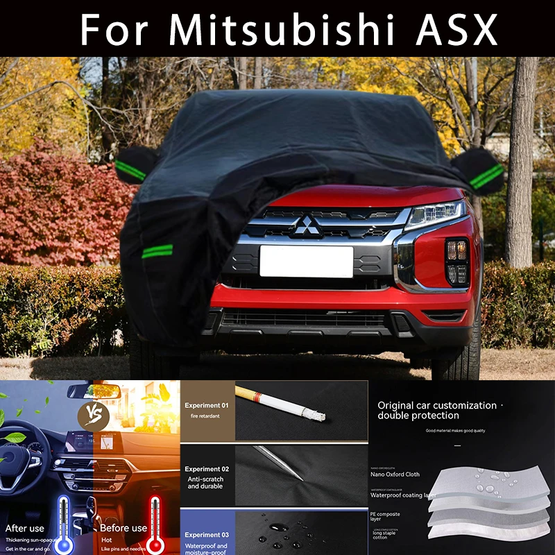 

Наружная защита для Mitsubishi ASX, полные автомобильные Чехлы, снежный чехол, Солнцезащитный водонепроницаемый пыленепроницаемый внешний автомобильный аксессуар