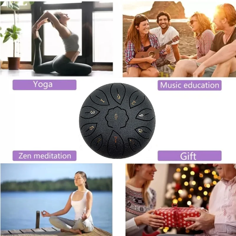 

AS98-Empty Drum 11-Tone Ethereal Drum C Key Steel Tongue Drum Musical Instrument