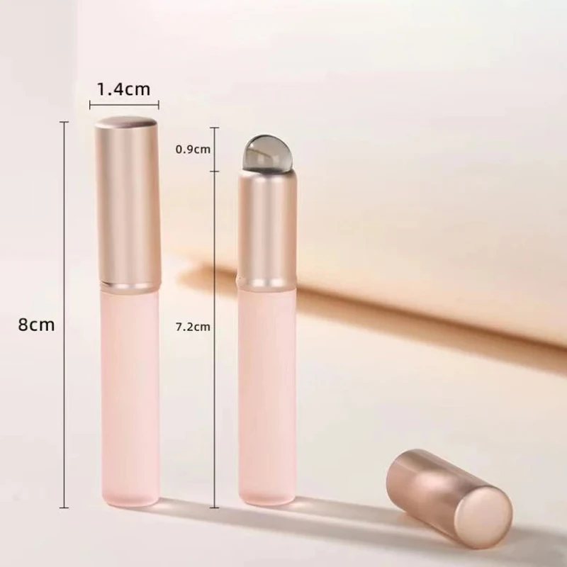 Upgrade Siliconen Lippenborstel Met Hoes Schuine Concealer Borstel Lippenstift Applicatie Vegen Balsem Lip Make-Up Borstel Cosmetisch Hulpmiddel