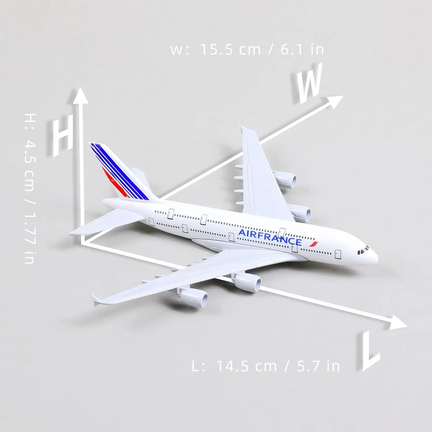 1/400 16 cm Francia A380 Modello di Aereo Pressofuso in Metallo Kit Modello di Aereo con Display Aereo Stand Regalo o Collezione Desktop