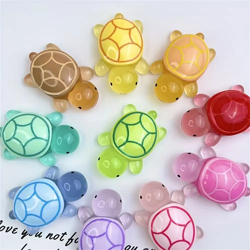20pcs of Glowing Mini Resin Turtle Statues That Shine in The Dark, Cute Little Turtles in Bulk for Ocean Animal Themed Party