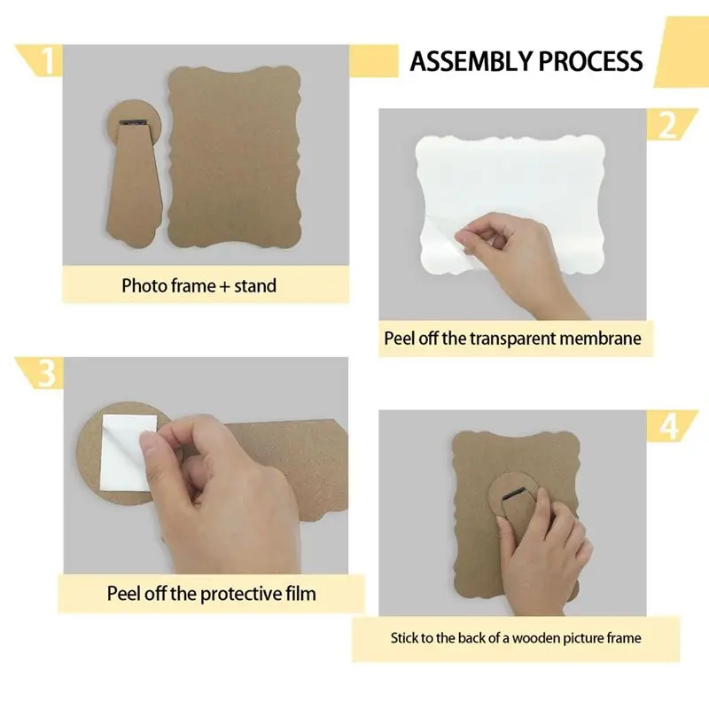 ABGG-10Pack Sublimation Photo Frames Blank With Stand Heat Transfer MDF Wooden Sublimation Photo Frames For DIY Craft,6X8inch