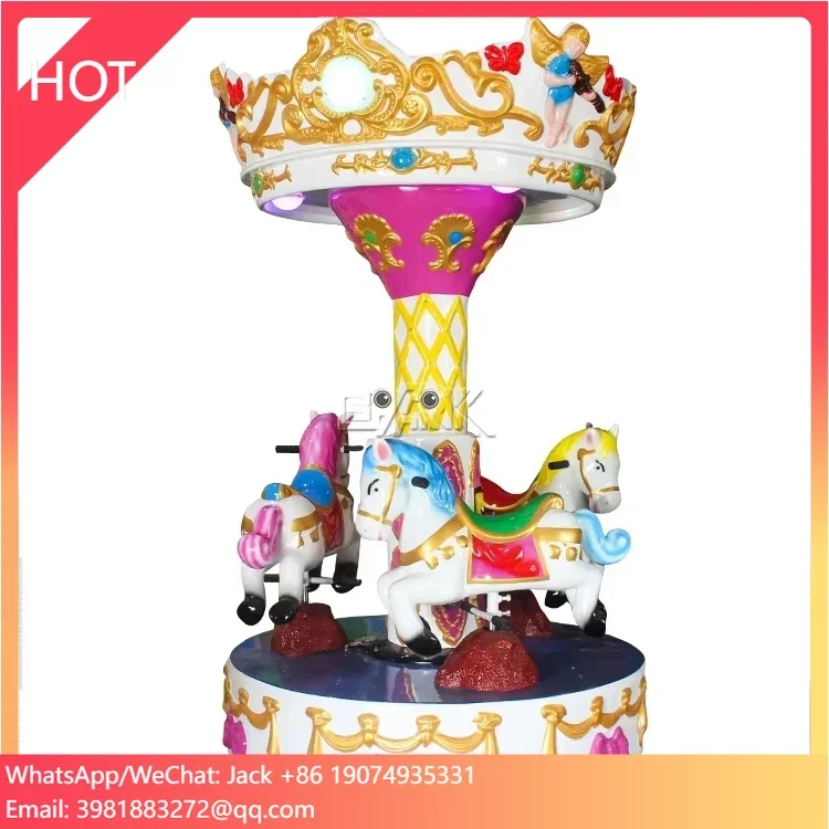 

Детская музыкальная карусель Merry Go, круглый мини-игровой автомат с монетоприемником для развлечений, пластиковый материал на продажу