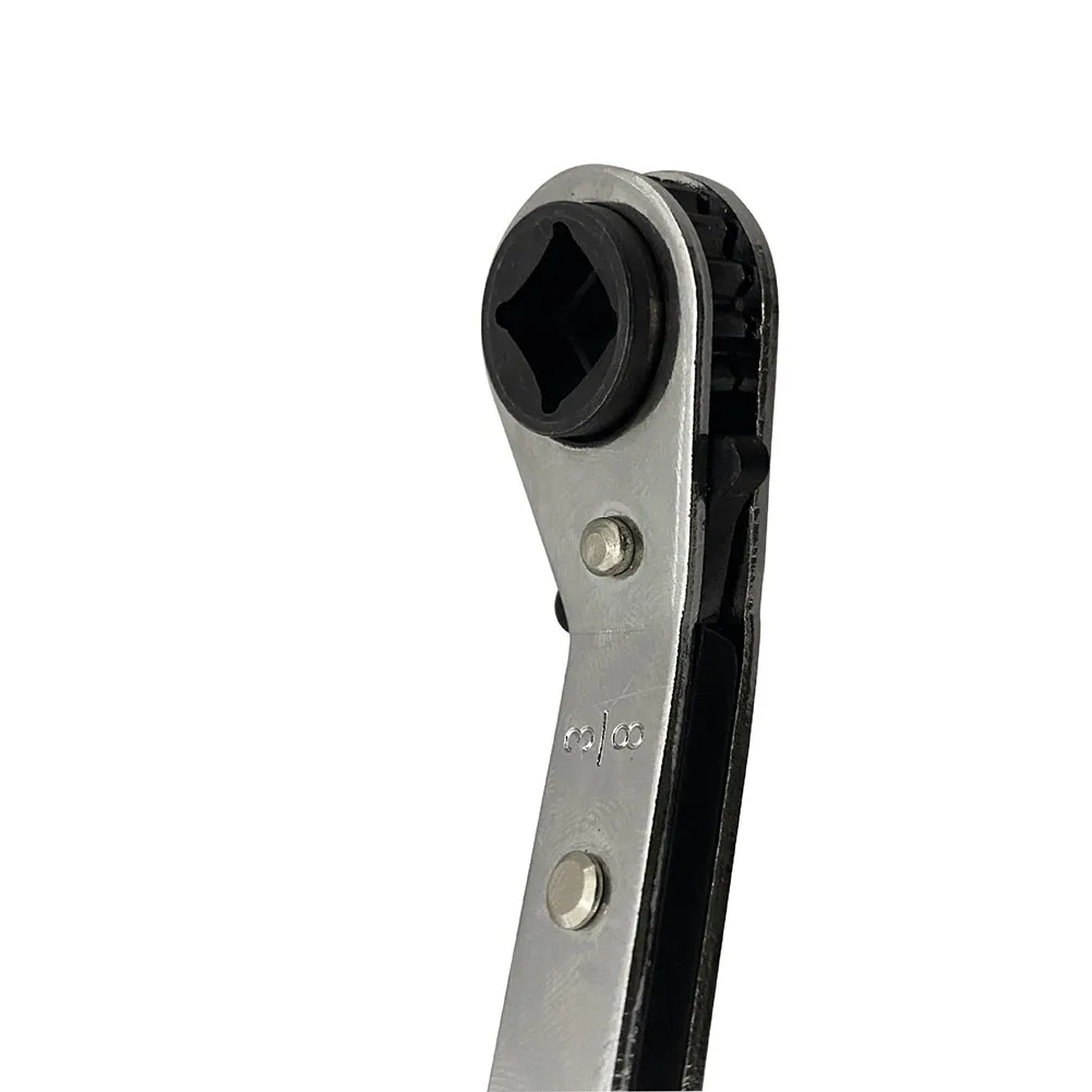 Refrigeration Ratcheting Wrench with 2 Inch Hex Bit Adapter and Standard Sizes for AC Compressor Service and System Maintenance