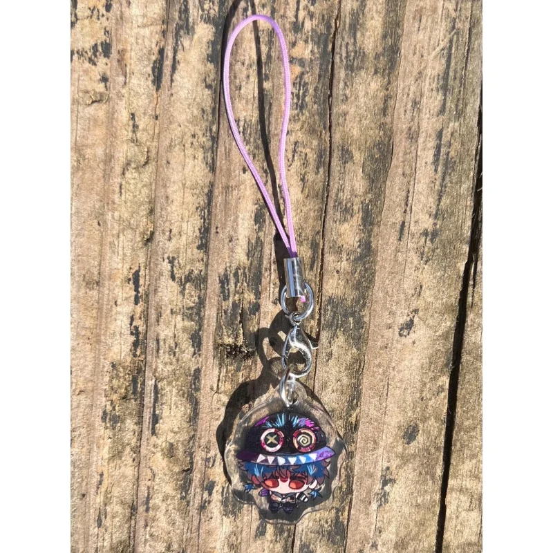 Arcane League of Legends Caitlyn Jinx Mini 3cm Acrylic Charms Phone Strap Keychain Anime Bag Pendants Daily Decor Accessories view 2