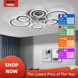 Low Noise Remote Control Ceiling Fan Focus Chandelier Dining Table Bedroom Kitchen Led Lights Home-appliance Ring Lamps for Room