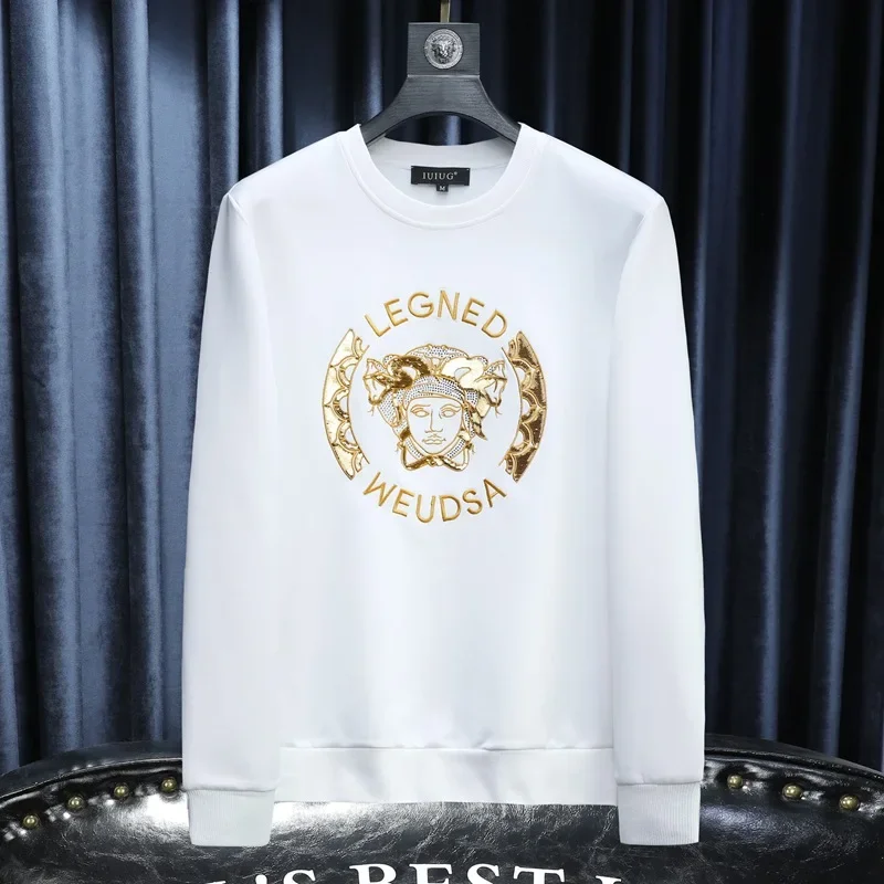 Men's cotton Hoodie embroidered pullover men's long-sleeved T-shirt men's Fleece Sweatshirts